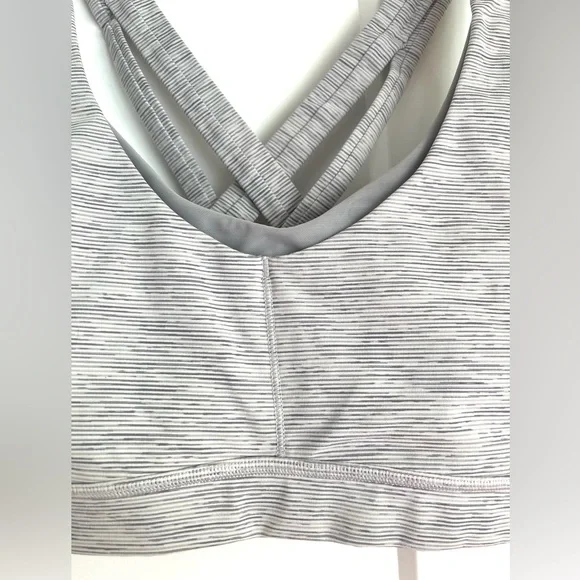 Lululemon Stash N Run bra 6 Gray White - Picture 8 of 8